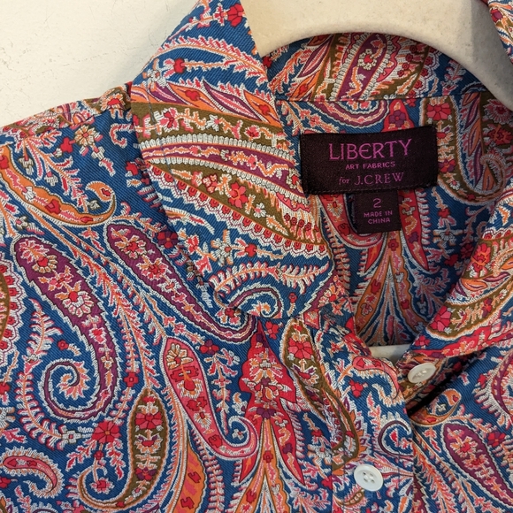 J. Crew x Liberty London Club Collar Felix Isabella Paisley Button Up Shirt - Picture 4 of 8